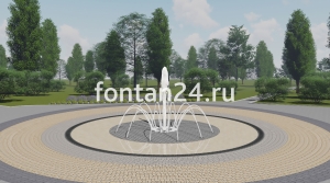 Уличный фонтан "Пиано средний" ø=3 м